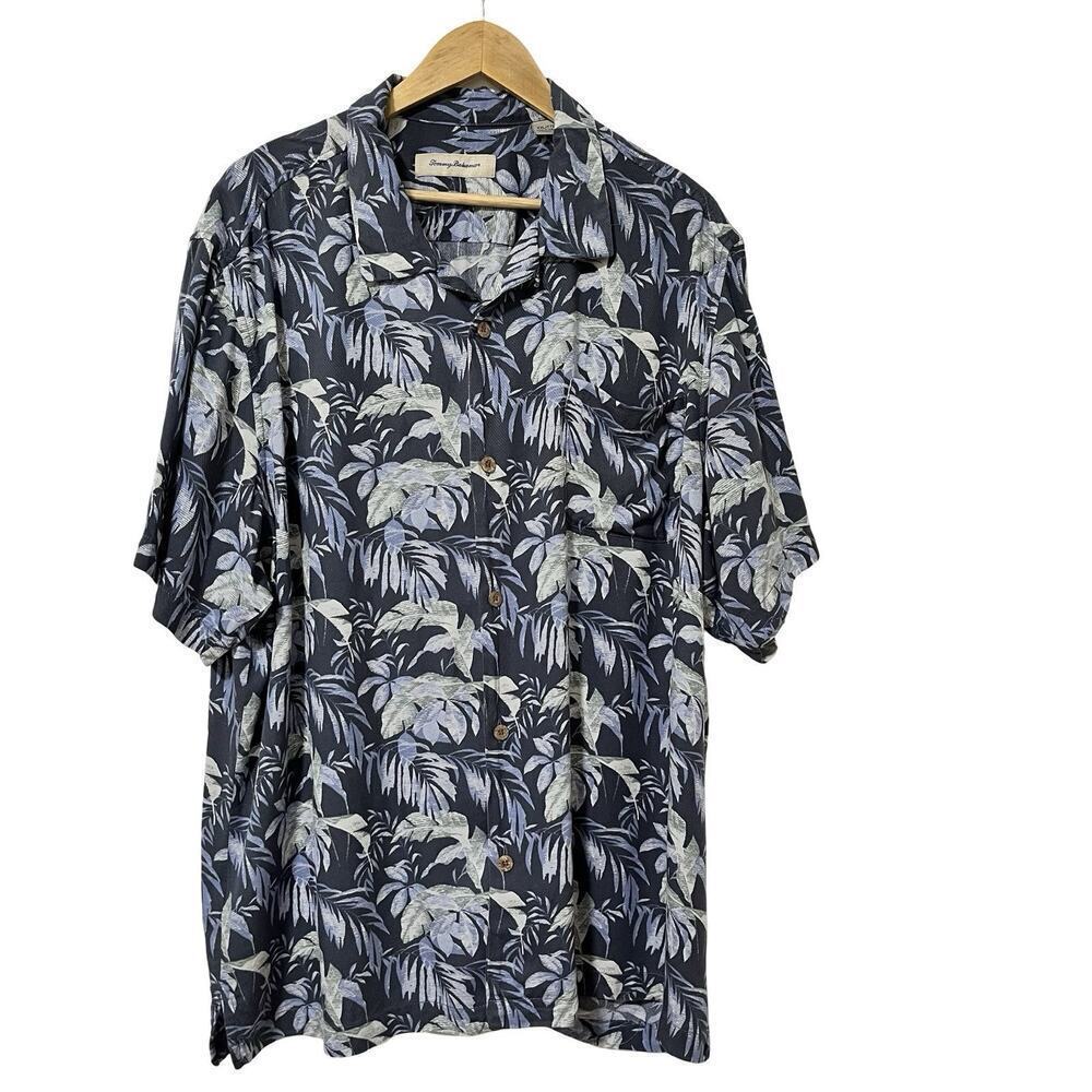 Tommy Bahama Palms Floral Tropical Viscose Shirt Size XXL Vacation Travel Beachy